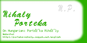 mihaly porteka business card